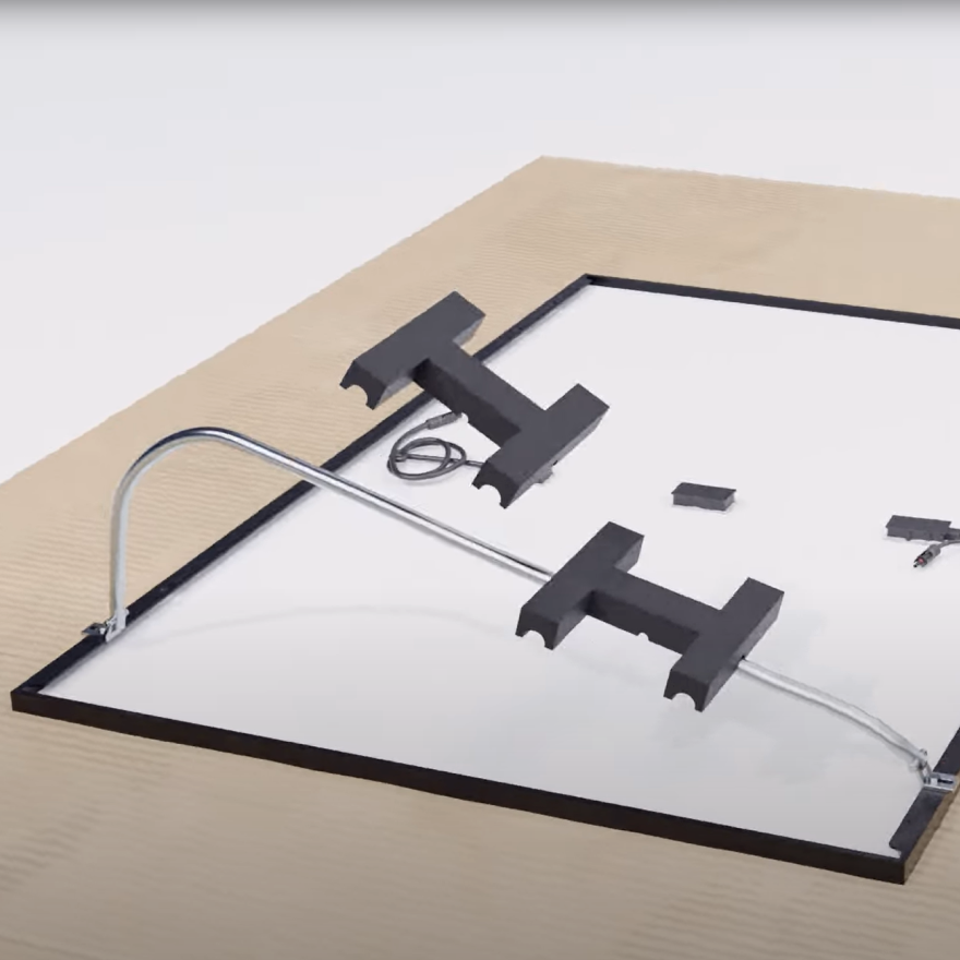 Valkbox3 Solar Panel mount for flat surfaces