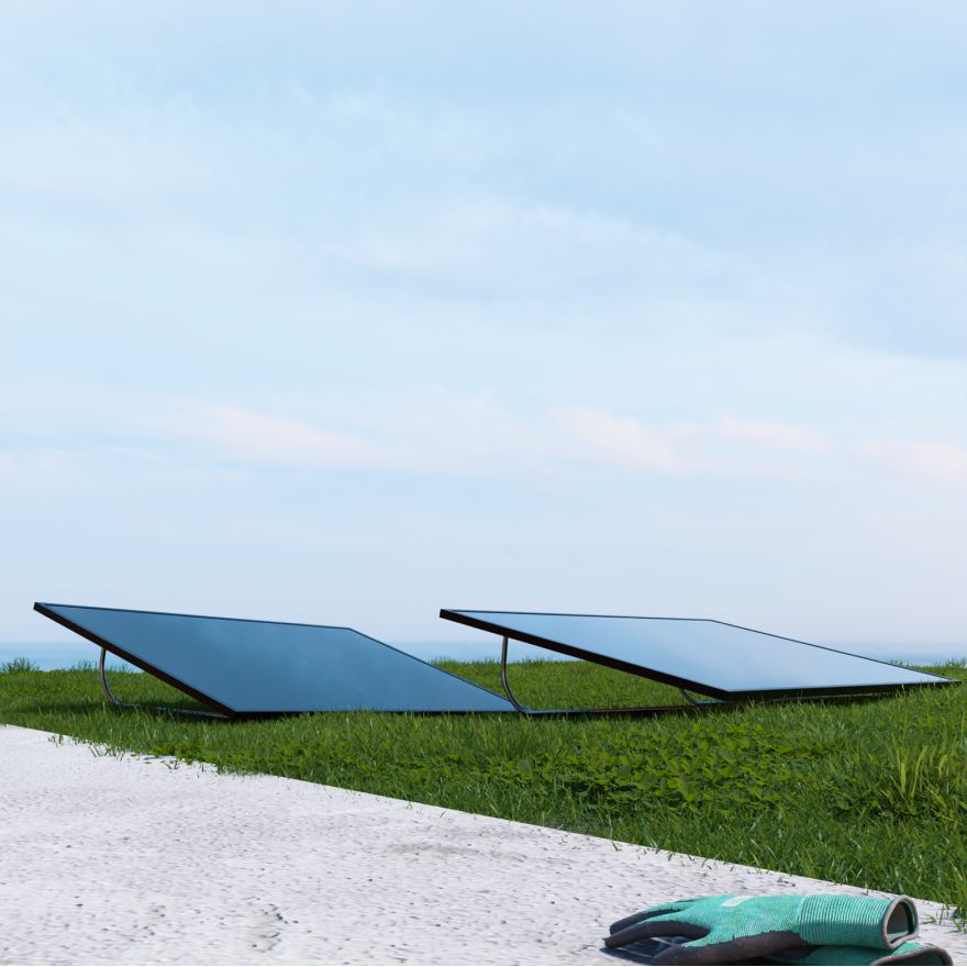 Valkbox3 Solar Panel mount for flat surfaces